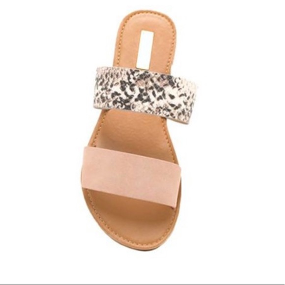 qupid snakeskin sandals